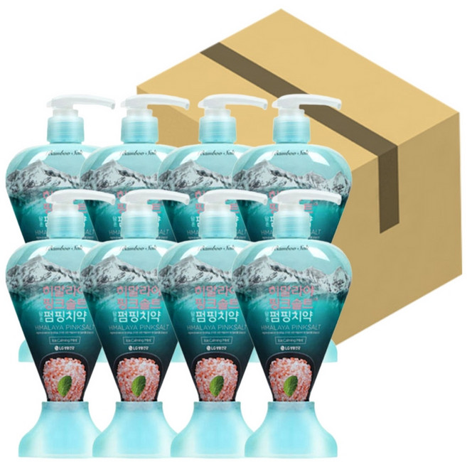 페리오 히말라야 핑크솔트 담은 펌핑치약 바이옴, 285g, 8개