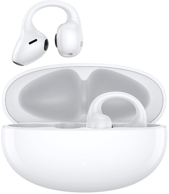 에디파이어 귀걸이형 블루투스5.4 USB-C IP56방수방진 LDAC SBC고해상도 오디오 오픈이어 노이즈 캔슬링 이어버드.LolliClip, 화이트