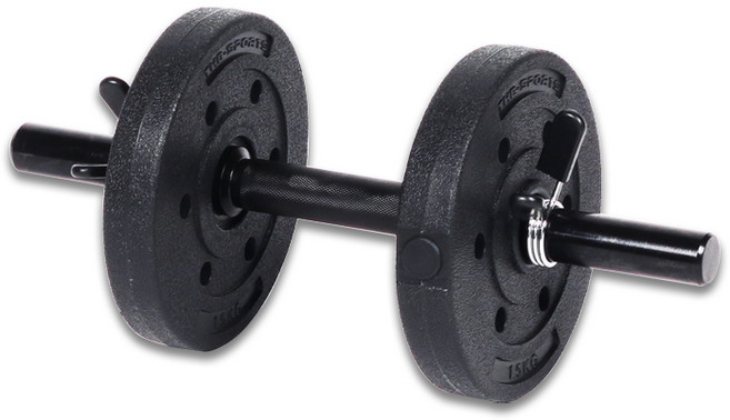 더스포츠 Evo 블랙 덤벨 무게 조절 아령봉 세트, 1개, 5kg