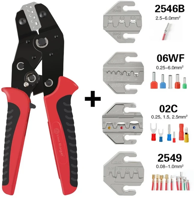 압착 도구 세트 프레스 펜치 전기 터미널 클램프 전자 커넥터 핸드 조 58B 2549, 04 SN-58B 4 Jaws F