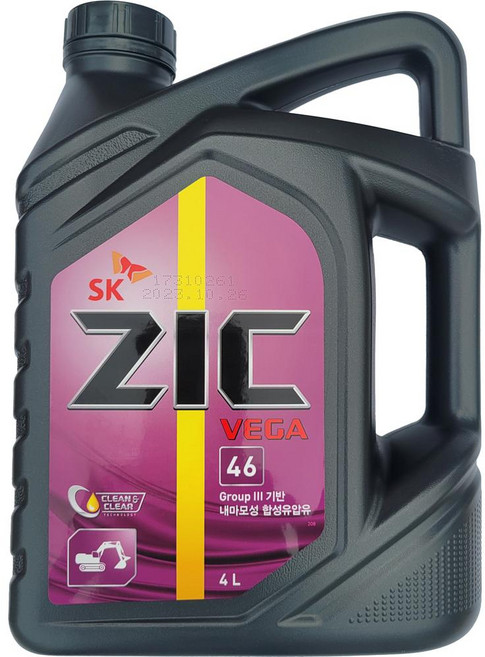 SK 지크 베가46 내마모성 유압작동유 유압유 4L, SK 지크 베가46 유압작동유, 1개