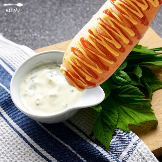 B의식탁 모짜렐라 치즈 소세지 소시지 핫도그, 5개, 80g