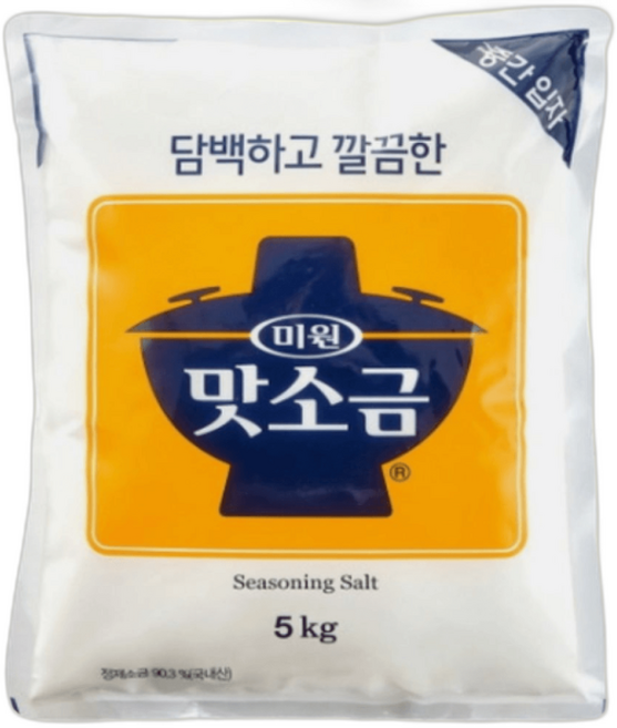 대상 맛소금 중간입자 미원 업소용 대용량, 5kg, 4개