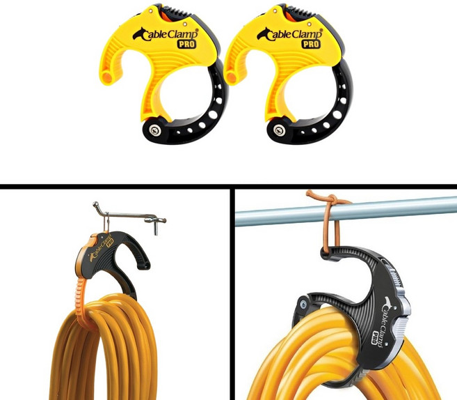케이블클램프 프로 연장선 전선 공구 정리 미디엄 라지 메가 멀티팩 세트, 옐로우+블랙, 1세트