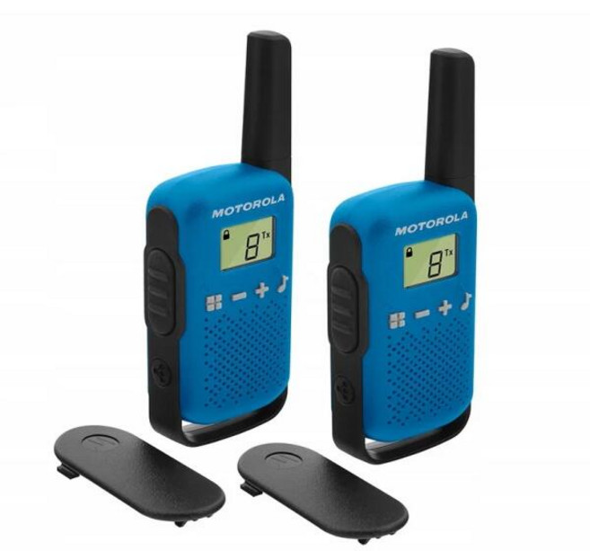 아트박스/모토로라 솔루션즈 모토로라 초소형 무전기 블루 2대 1세트, BLUE