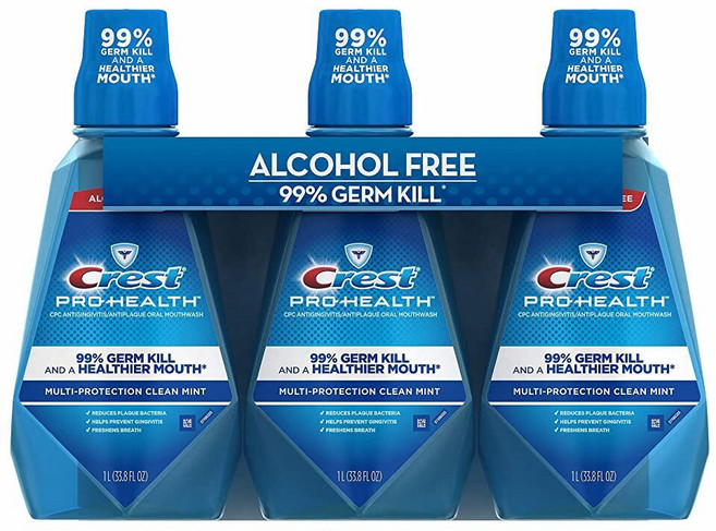 Crest 76380 Pro Health 멀티프로텍션 린스 3팩 1L 모양