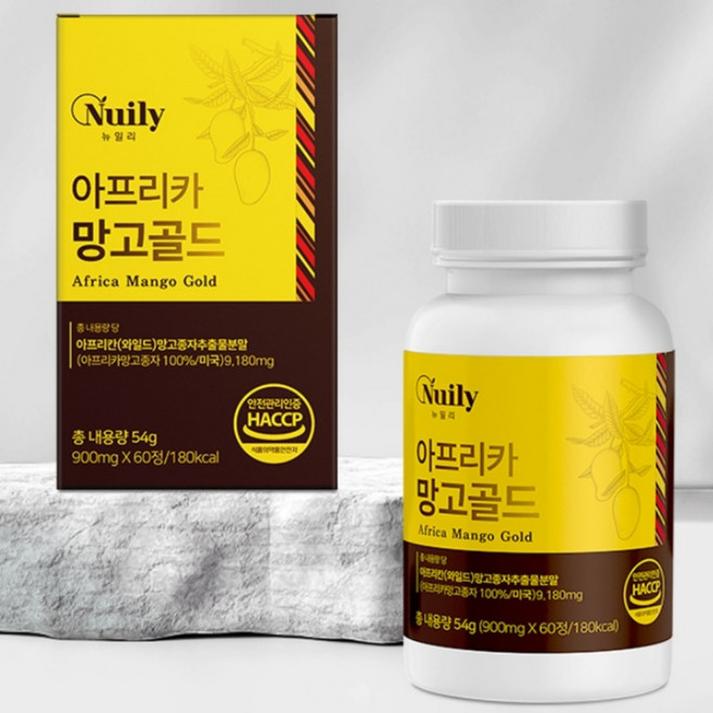 뉴일리 아프리카망고골드 아프리칸와일드망고 저분자콜라겐 60정 1개