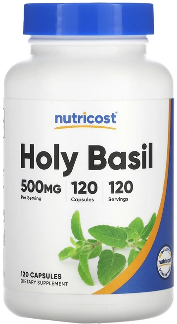 Nutricost 홀리 바질 500mg 캡슐 120정, 1개 - 쿠팡