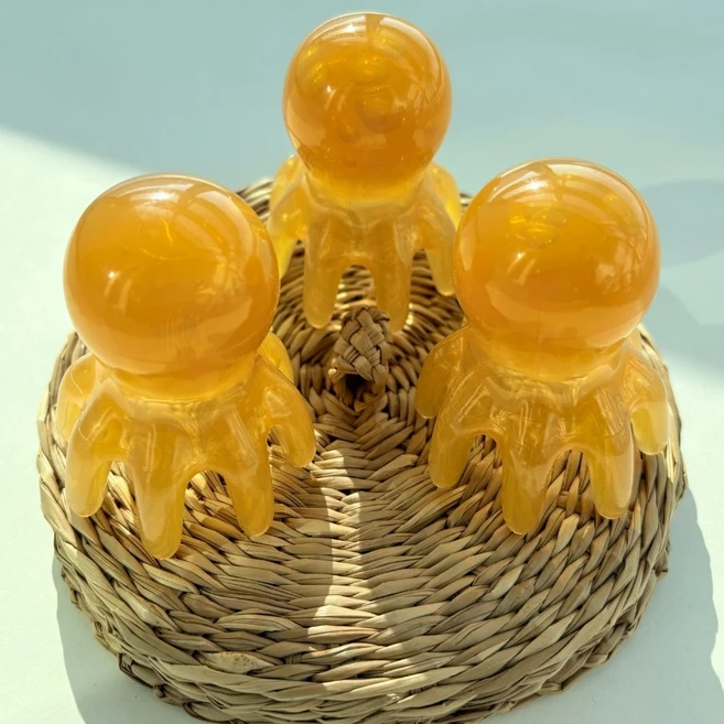 또르르 목 어깨 승모근 마사지기, 림프 문어, 3개 - 쿠팡