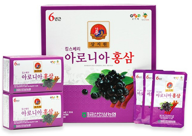 6년근 홍삼 담은 아로니아농축액 삼지원 아로니아 홍삼 40ml, 60개