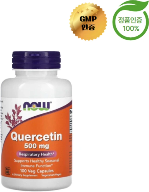 나우푸드 퀘르세틴 500mg 베지 캡슐 100정, 1팩, 100개 - 쿠팡