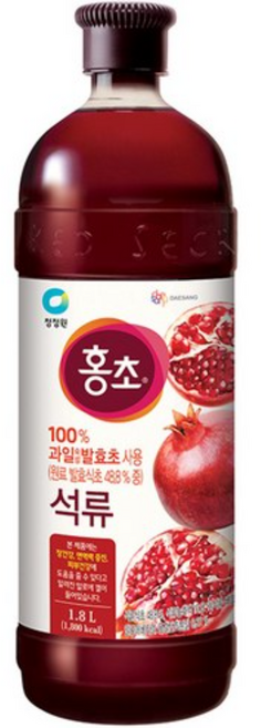 청정원 홍초 100% 자연발효초 사용 석류, 1.8L, 1개