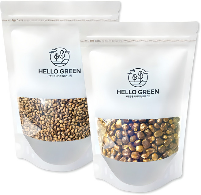 헬로우그린 볶은 옥수수차 500g + 볶은 보리차 400g, 900g, 1개입, 1세트