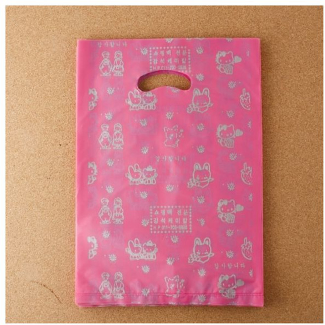 판촉용 불투명 비닐봉투 매끄러운 표면 손잡이 쇼핑백