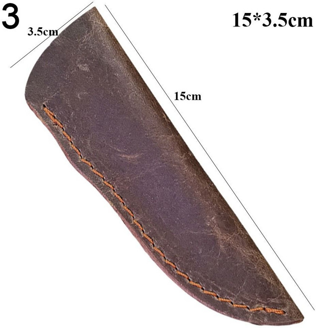 다크 브라운 스트레이트 나이프 칼집 도구 손전등 벨트 루프 케이스 거치대 가죽 포켓 사냥 야외 운반 장비, 02 3, 1개