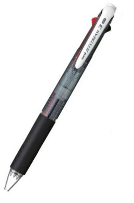 유니볼 제트스트림 볼펜 0.7mm, 3색 볼펜 블랙, 2개