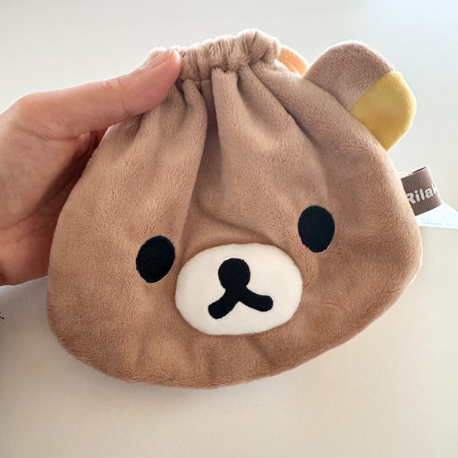 산엑스 리락쿠마 복조리개 페이스 파우치