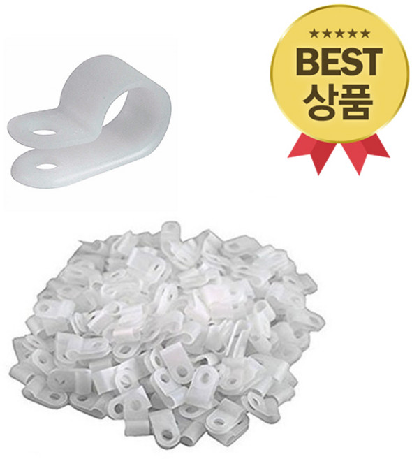 케이블 클램프 6N 10mm PVC 새들 전선 크램프 1000pcs
