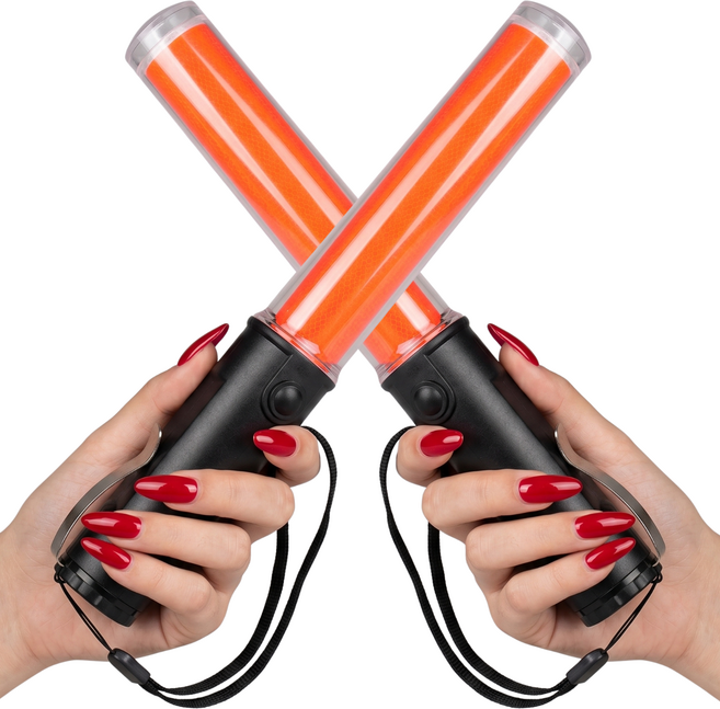 하이엔드 4기능 경광봉 지시봉 자석 기초방수, 레드, 1개