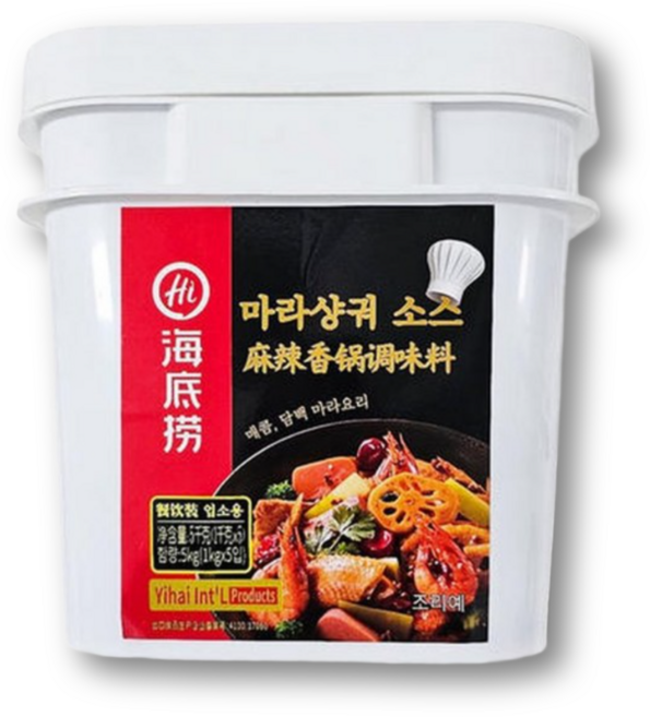 오너트리 하이디라오 마라샹궈 소스 5kg 중국 사천 볶음 요리, 1kg, 5개