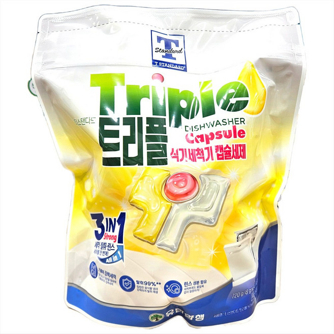 티스탠다드 트리플 식기세척기 캡슐세제 8G, 90개