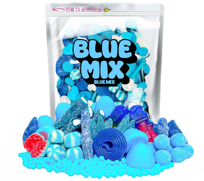 스웨디시 블루 믹스 Blue Mix 스웨덴 젤리 캔디, 400g, 1개