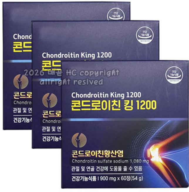 대원제약 콘드로이친 킹 1200 콘드킹, 3박스, 60정