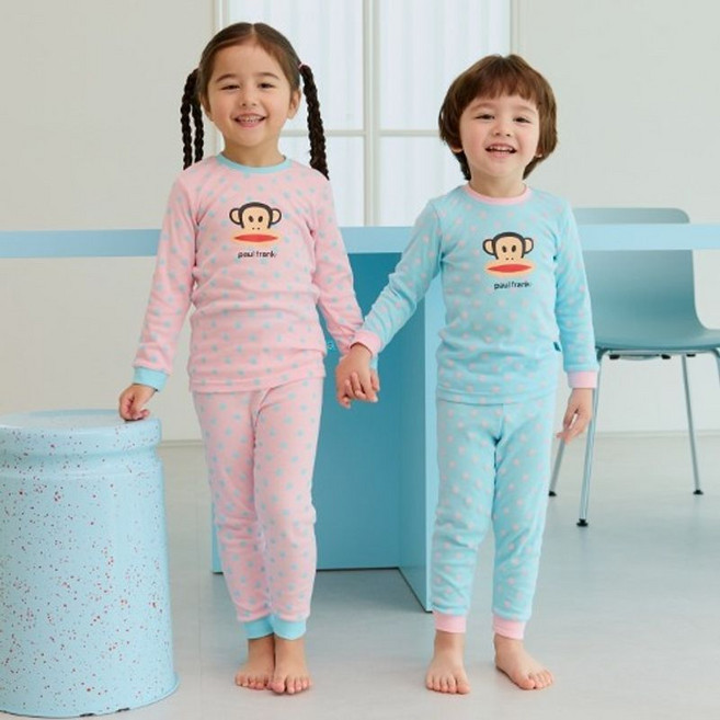 아이숲 폴프랭크 도트 30수 후라이스실내복 3color