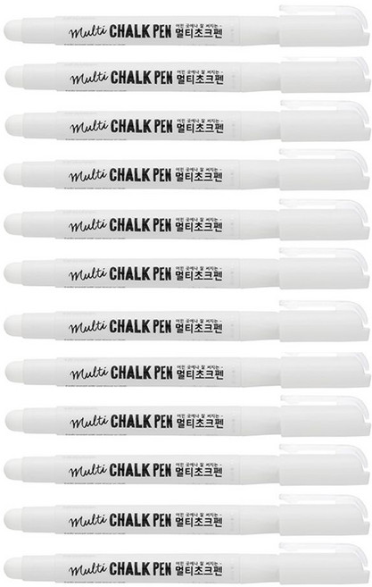 연필 붓펜 하늘색볼펜 다중색상초크펜 어린이초크펜 1타 12자루 멀티 문교 흰색 초크펜
