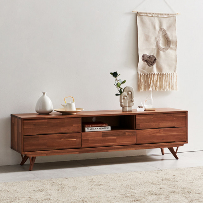 모노 아카시아 원목 거실장 1600 TV다이 2단, 단품