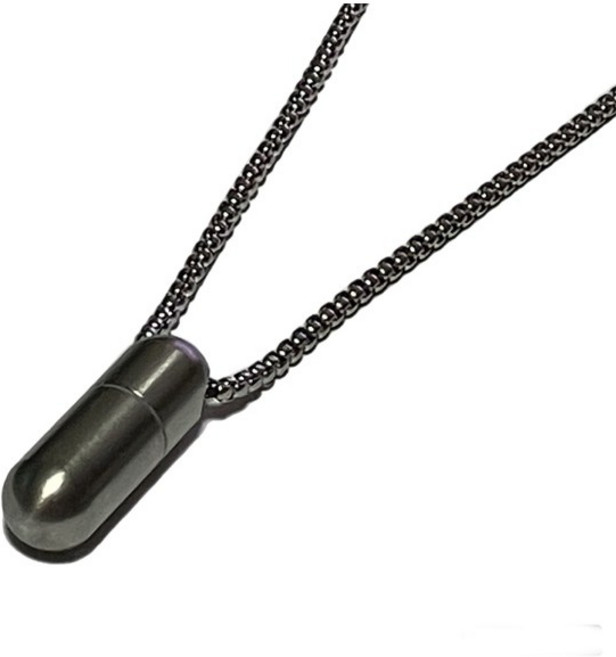 긴급구조 캡슐 목걸이 니트로글리세린 알약 목걸이, 1개