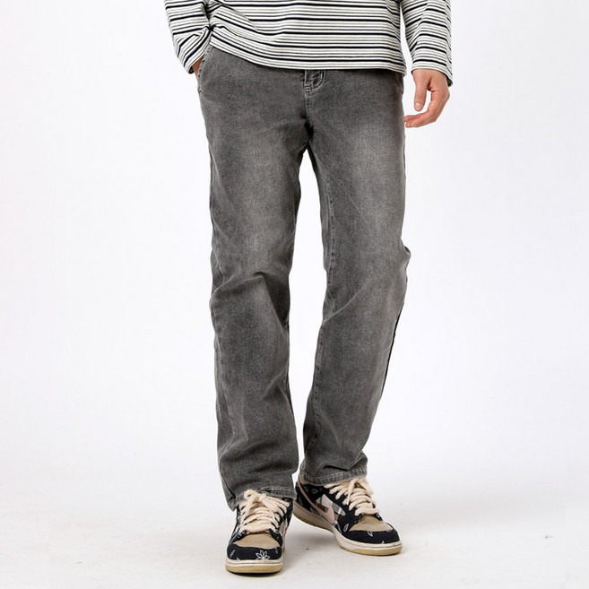 남자 스판 히든 밴딩 스탠다드핏 일자 청바지 빅사이즈 6컬러
