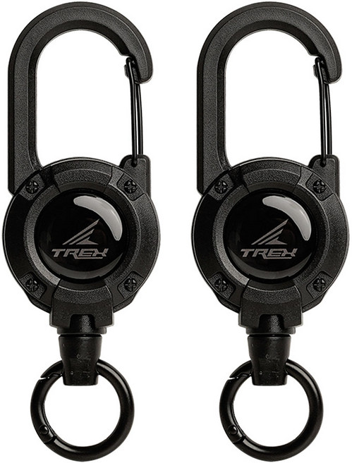T렉스 등산 낚시 와이어 핀온릴 릴홀더, 블랙, 2개