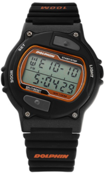 돌핀시계 학생 남녀공용 우레탄밴드 오렌지컬러 전자시계 MRP469-7