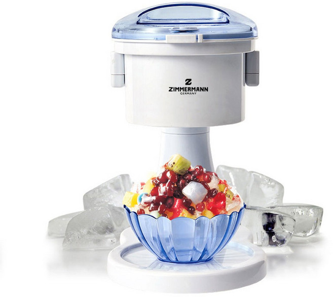 짐머만 가정용 각얼음 빙수기 ZM-IG2295W 팥 빙수기계 전동 눈꽃 얼음 빙삭기 분리세척, 1개