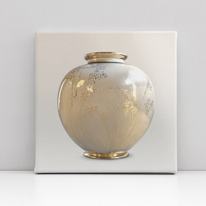 [인메이블] 부띠크 풍요 다복 달항아리 그림 돈들어오는 풍수 인테리어 액자 집들이 선물, 01.풍요-황금벼 달항아리, 올림 액자 [우드]