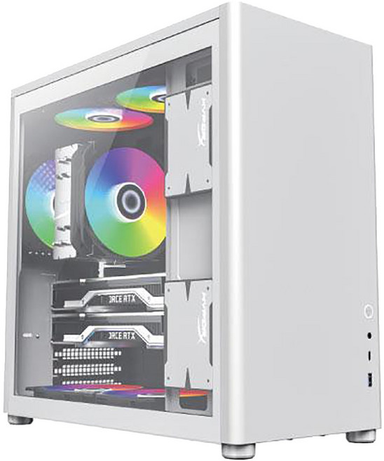 GAMEMAX 火種SPARK PRO 電腦機殼，全白簡約設計，支援ATX主機板與高效散熱