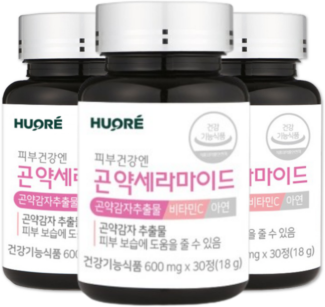 피부건강엔 곤약 세라마이드, 3개, 30정