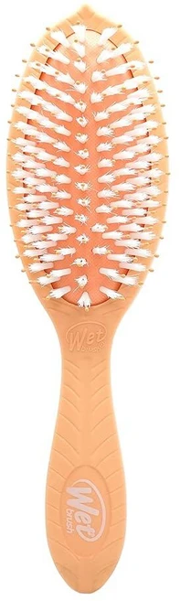 Wet Brush Go Green 코코넛 오일 주입 디탱글링 헤어 브러시 - 통증 없는 매우 부드러운 디탱글러 빗살이 엉킴을 쉽게 통과합니다 - 갈라진 끝으로부터 보호, Orange/Coconut, 1개 - 쿠팡