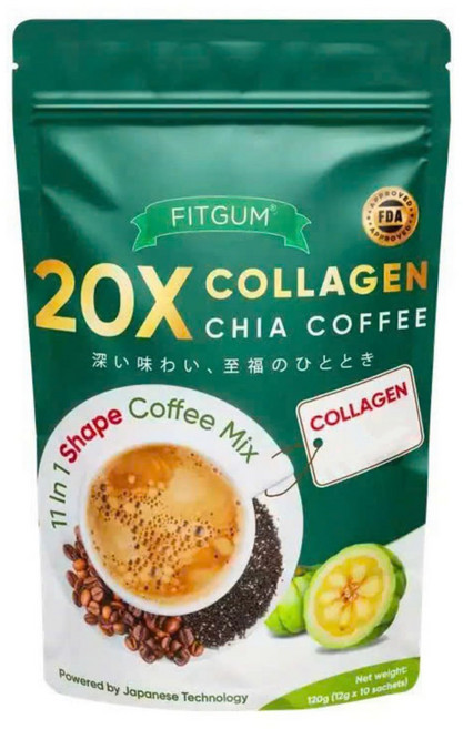 FITGUM 치어 시드 포함 프리미엄 블렌드 커피 무첨가 매일 간편하게 영양