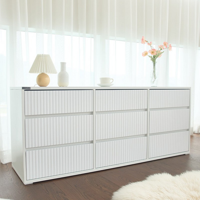 사월의가구 E0등급 친환경소재 3단 4단 서랍장 800 1000 1500 서랍장 템바보드 마스 서랍장, 화이트(템바보드)