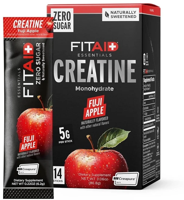 FITAID 하이드레이트 클린 전해질 믹스 무설탕 잡힌 비율 운동 및 활성 나트륨 600mg 칼륨 500mg 마그네슘 125mg 핑크 레모네이드 스틱 30개, 0.22 Ounce (Pack of 14), Fitaid 크레아틴 - 후지 애플 - 쿠팡
