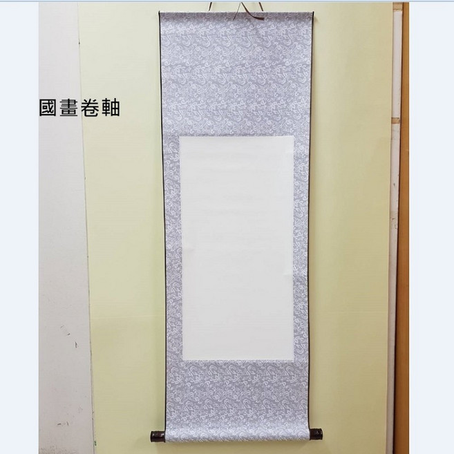 向日葵 國畫卷軸 大尺寸 總寬約38.5公分 總高約110公分 適用國畫水彩書法, 1個, 國畫卷軸-大, 白色