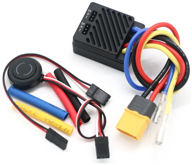 ISDT ESC70 WP 1080 70A 방수 2~3S 조절식 전화 제어 540/550 브러시드 모터 (1/8 1/10 자동차용), 01 EC70A With XT60 Plug
