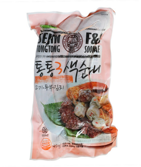 세진 통통 삼색 순대 450g 고기 두부 김치 냉동형 판매자 햇살누리, 수량조절가능, 20개
