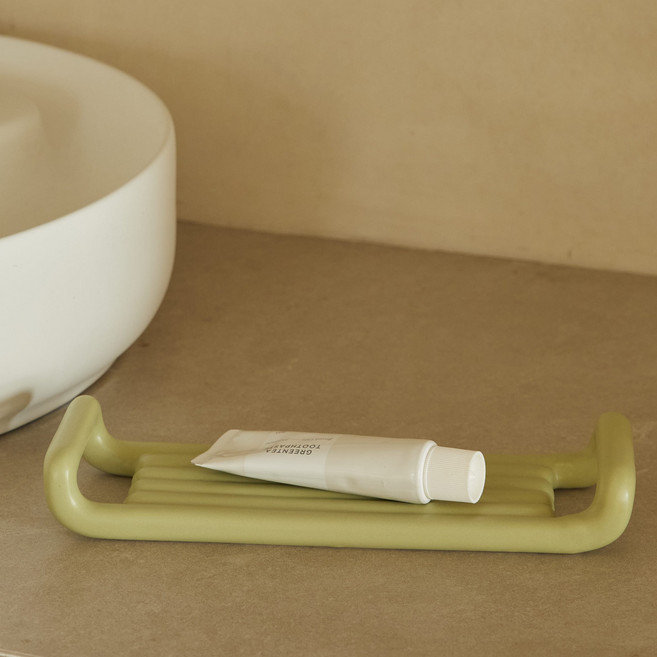 무드릭스 릭스 세라믹 디자인 트레이 다용도 받침대, 1개, 피스타치오