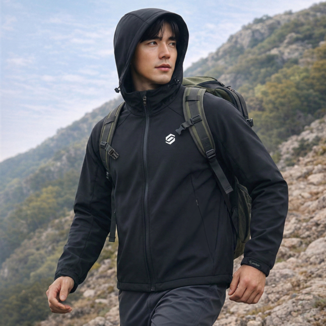 스타일엣지 남녀공용 소프트쉘 바람막이 자켓 등산 방풍 경량 윈드브레이커