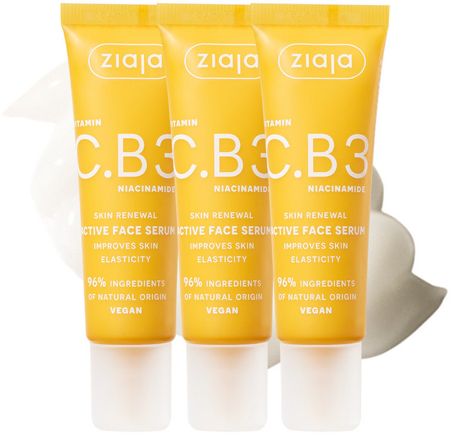 [임박특가]지아자 비타민 C.B3 저분자 히알루론산 액티브 미백 광채 세럼, 30ml, 3개