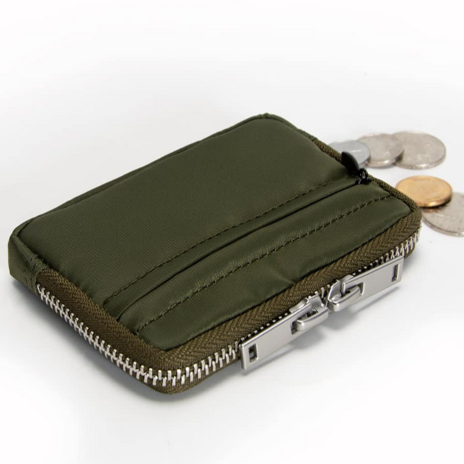YUYIMI 나일론 생활 방수 지퍼 다용도 동전 카드지갑 RFID 도난방지