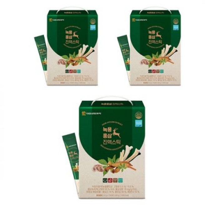 녹용홍삼 진액스틱 100포 3박스, 100